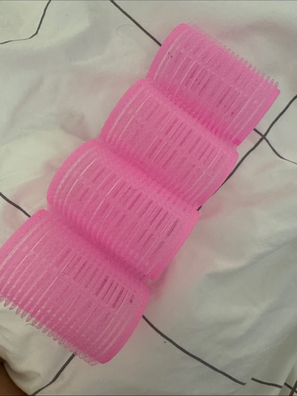 Pink Self-Adhesive Hair Rollers - Pack of 4